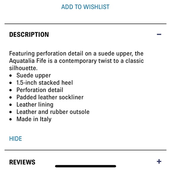 NWB Aquatalia suede mule - Picture 7 of 7